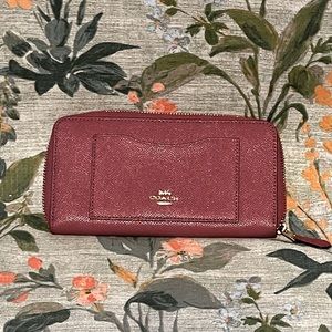 Coach Dusty Pink Accordion Zip Wallet 54007